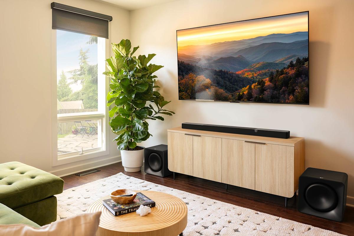 EchoTechDaily's tweet card. Klipsch's largest and most powerful soundbar in its current lineup has a unique feature to adjust to your living room.