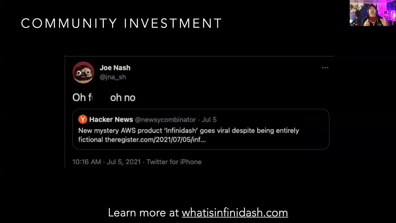 aspleenic's tweet card. An Intro to Infinidash - PJ Hagerty - CodeDaze - Lightning Talk