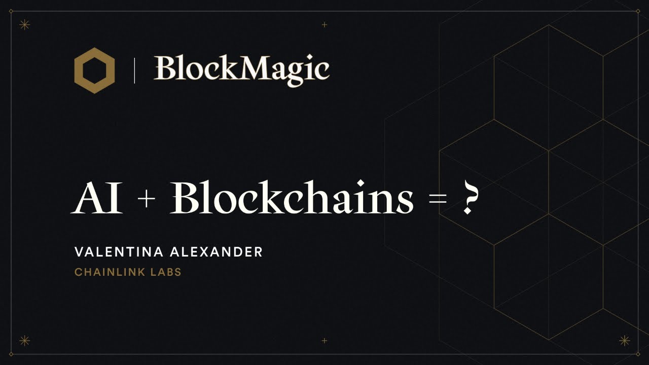 DeDevsClub's tweet card. Connecting AI and Blockchains | Block Magic