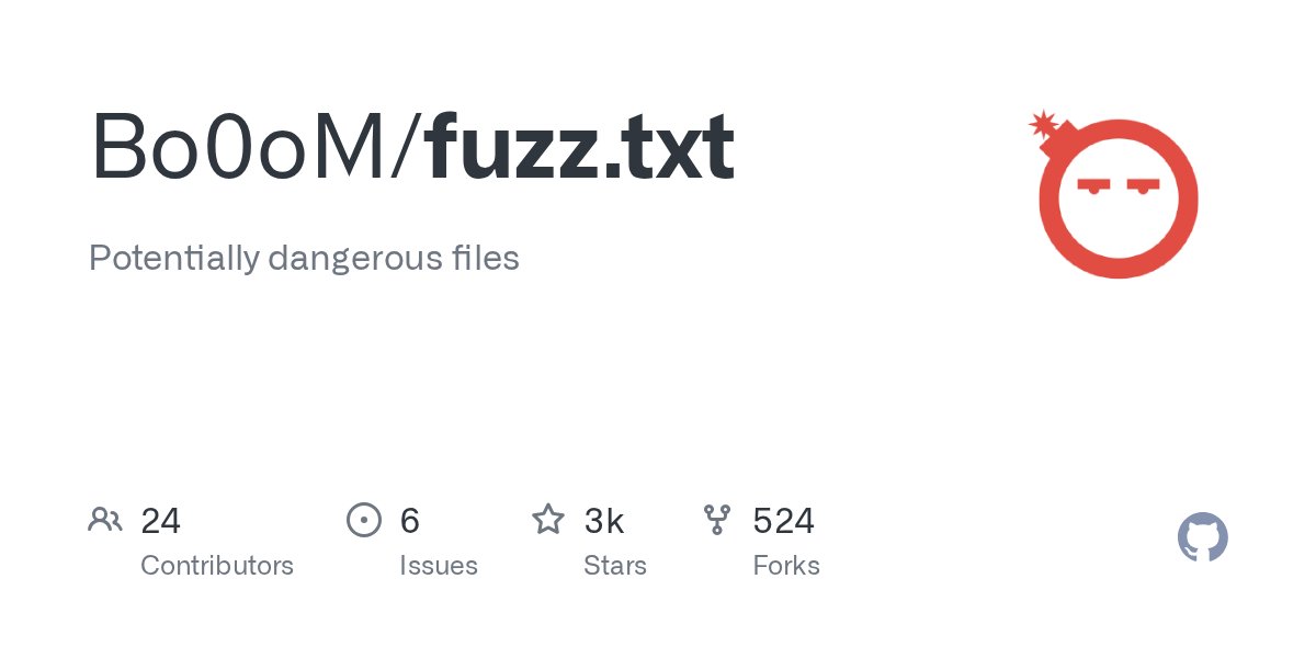 redsentry_tech's tweet card. Potentially dangerous files. Contribute to Bo0oM/fuzz.txt development by creating an account on GitHub.