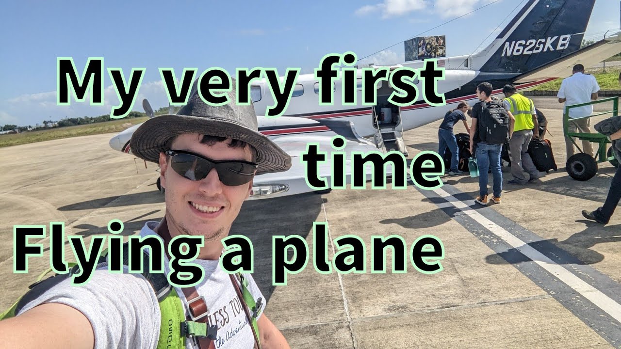 gitBritt's tweet card. My very first time flying a plane.... And it was to Belize...