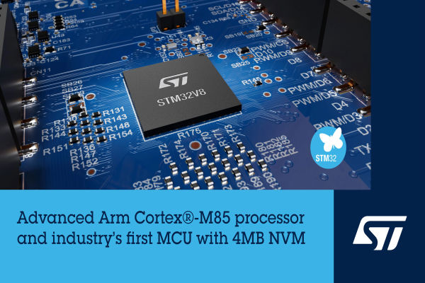 electronic_buzz's tweet card. STMicroelectronics, has introduced STM32V8, a next-generation high-performance MCU tailored for demanding industrial applications.