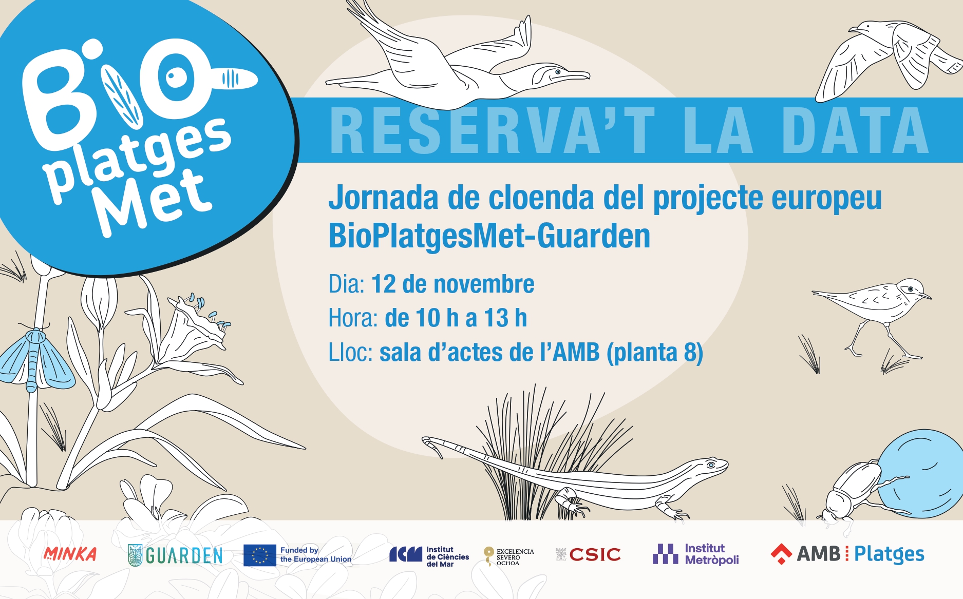 bioplatgesmet's tweet card. El pròxim dimecres 12 de novembre de 2025, tindrà lloc el tancament del projecte a l’Auditori de l’Àrea Metropolitana de Barcelona (AMB).