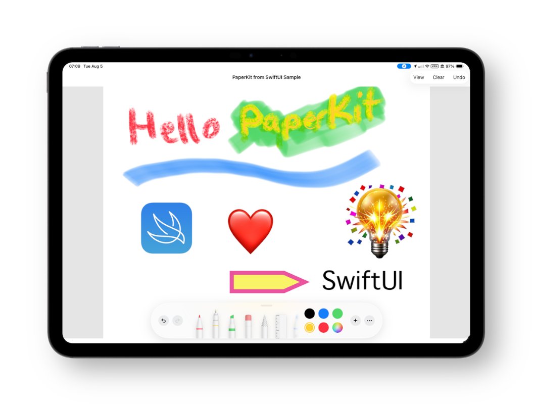 ObjectivePixel's tweet card. GIST referenced in this post: PaperKit in SwiftUI PoC GIST.