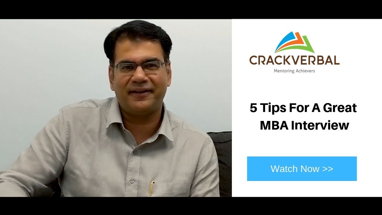 AskCrackVerbal's tweet card. 5 Tips For A Great MBA Interview