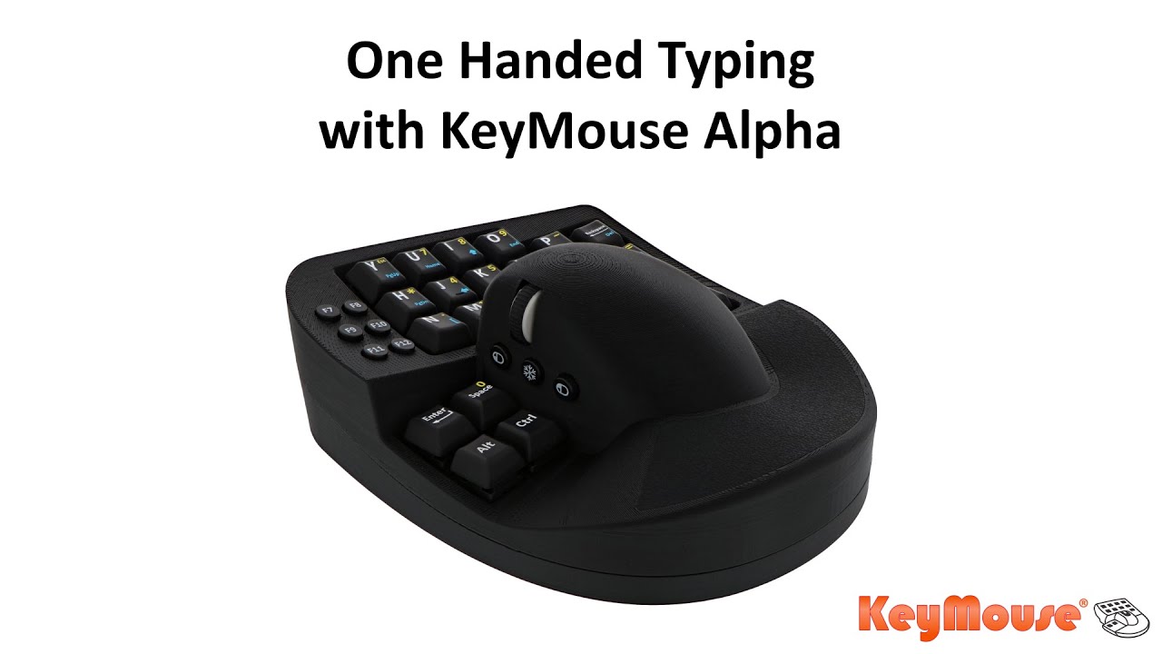 KeyMouse's tweet card. One Handed Typing with KeyMouse Alpha