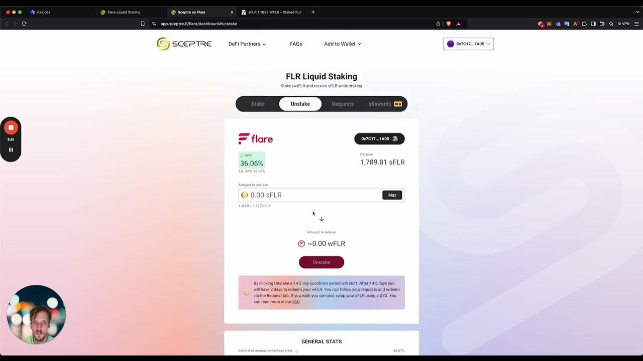 rainprotocol's tweet card. sFLR depeg buying strat overview