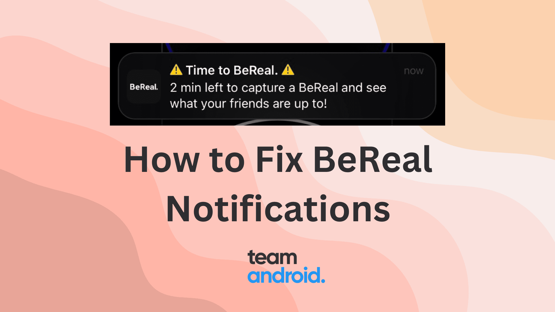 TeamAndroid101's tweet card. BeReal notification not appearing on your phone? These tips can help you fix this issue and get back the "Time to BeReal" notification to work!