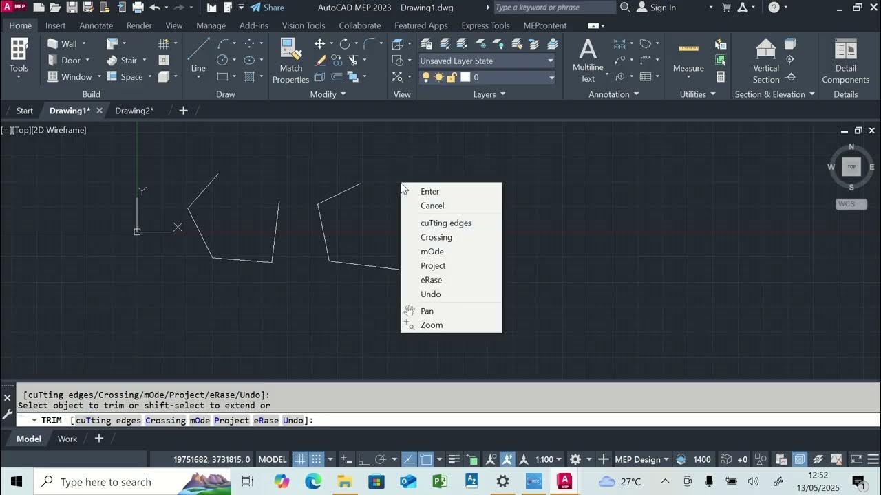 joelnzekwe1's tweet card. Part 14: AutoCAD Trim Command