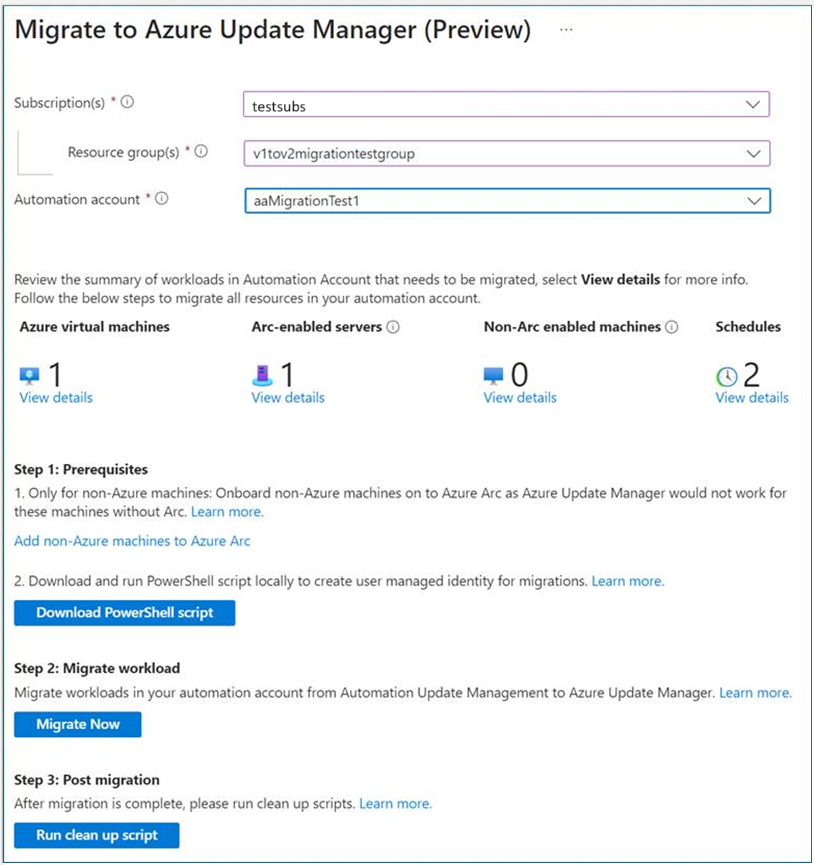 AzureUpdateMgmt's tweet card. Azure Update Management migration tool is generally available
