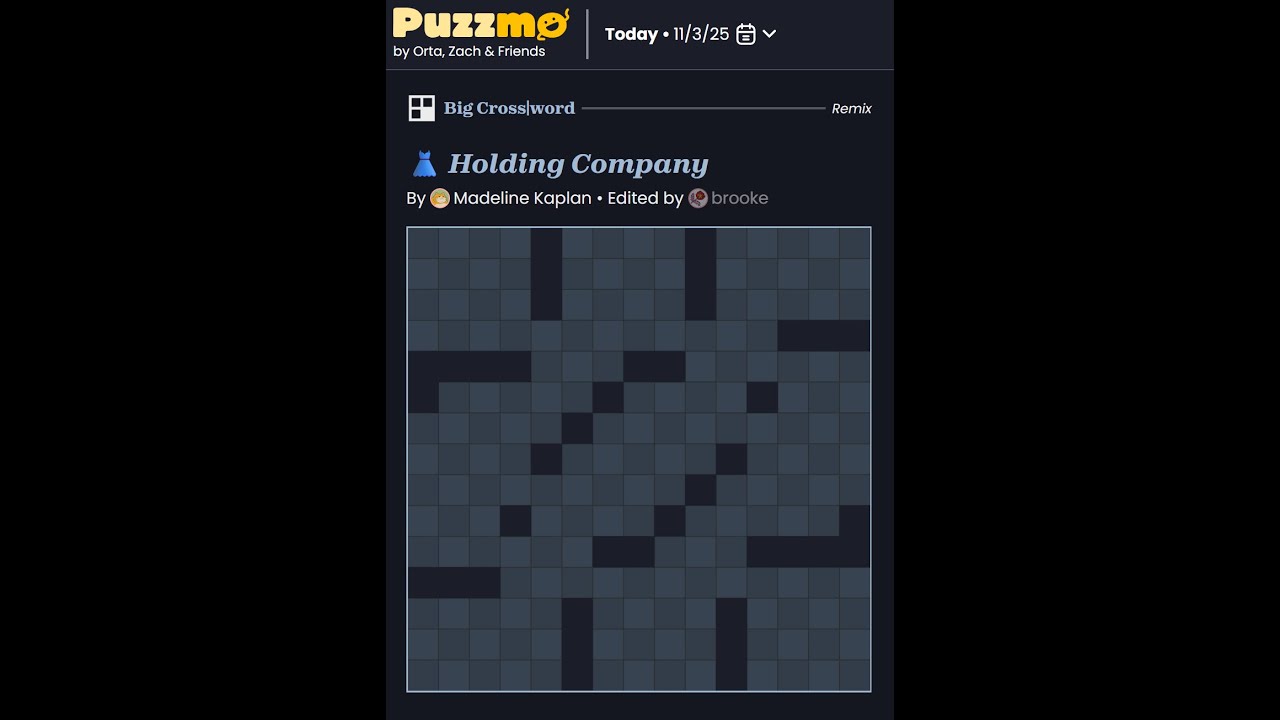 juicyluce9's tweet card. Puzzmo Big Crossword 03/11/2025