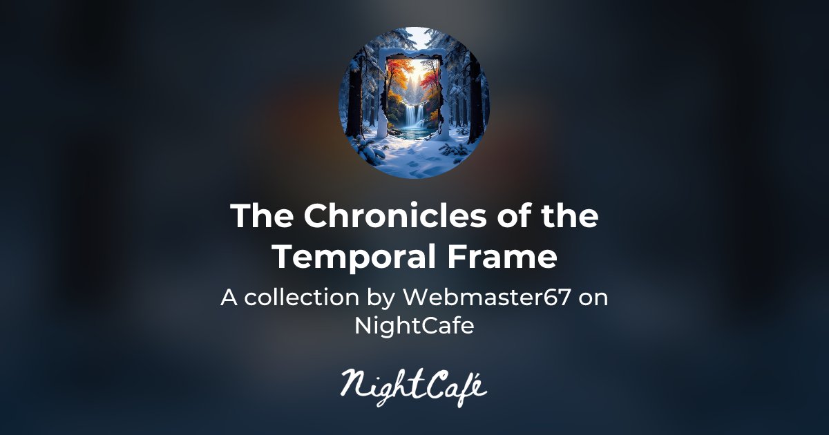 webmaster67fr's tweet card. The Chronicles of the Temporal Frame - Collection of AI Generated Art by Webmaster67