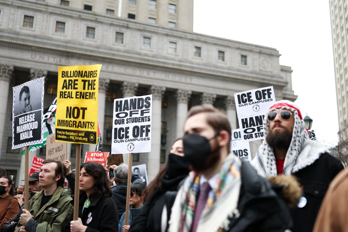 joshwmarcus's tweet card. Trump administration’s threat to deport Columbia graduate for involvement in Gaza protests draws fears of a crackdown on dissent, Alex Woodward and Richard Hall report from federal court in Manhattan