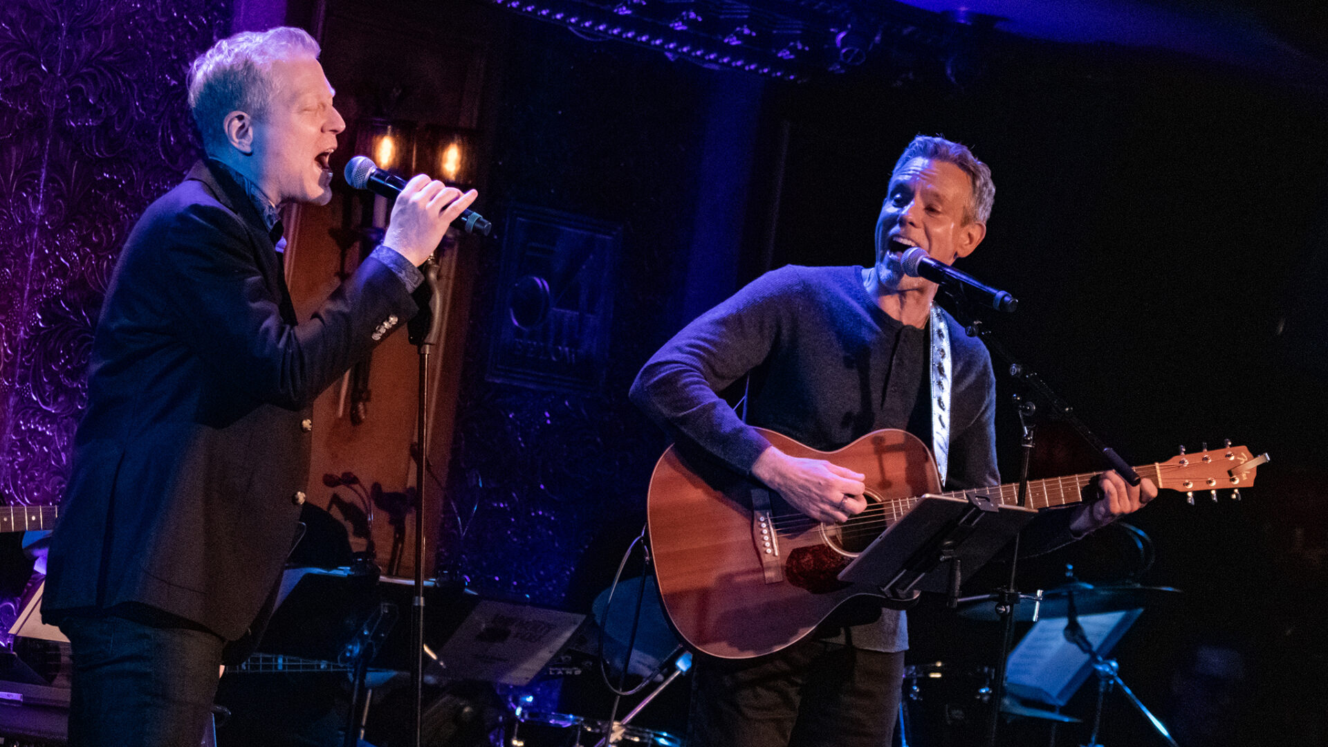 MusicHall's tweet card. Adam Pascal & Anthony Rapp