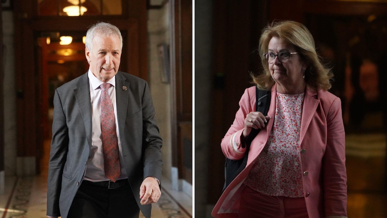 MathieuGohier's tweet card. Radio-Canada a appris que Suzanne Roy et André Lamontagne cèdent leur place au Conseil des ministres, en vue d'un remaniement qui aura lieu mercredi.