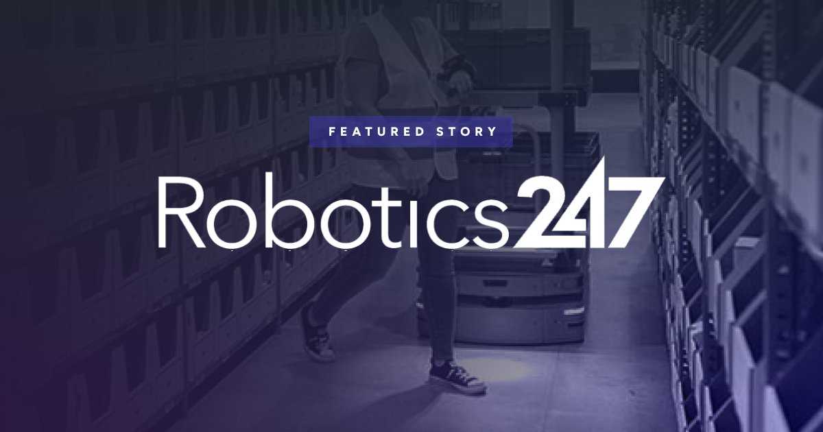 IAMRobotics's tweet card. From Robotics 24/7: The company said its new robots and software are designed to be easily installed in brownfield facilities.