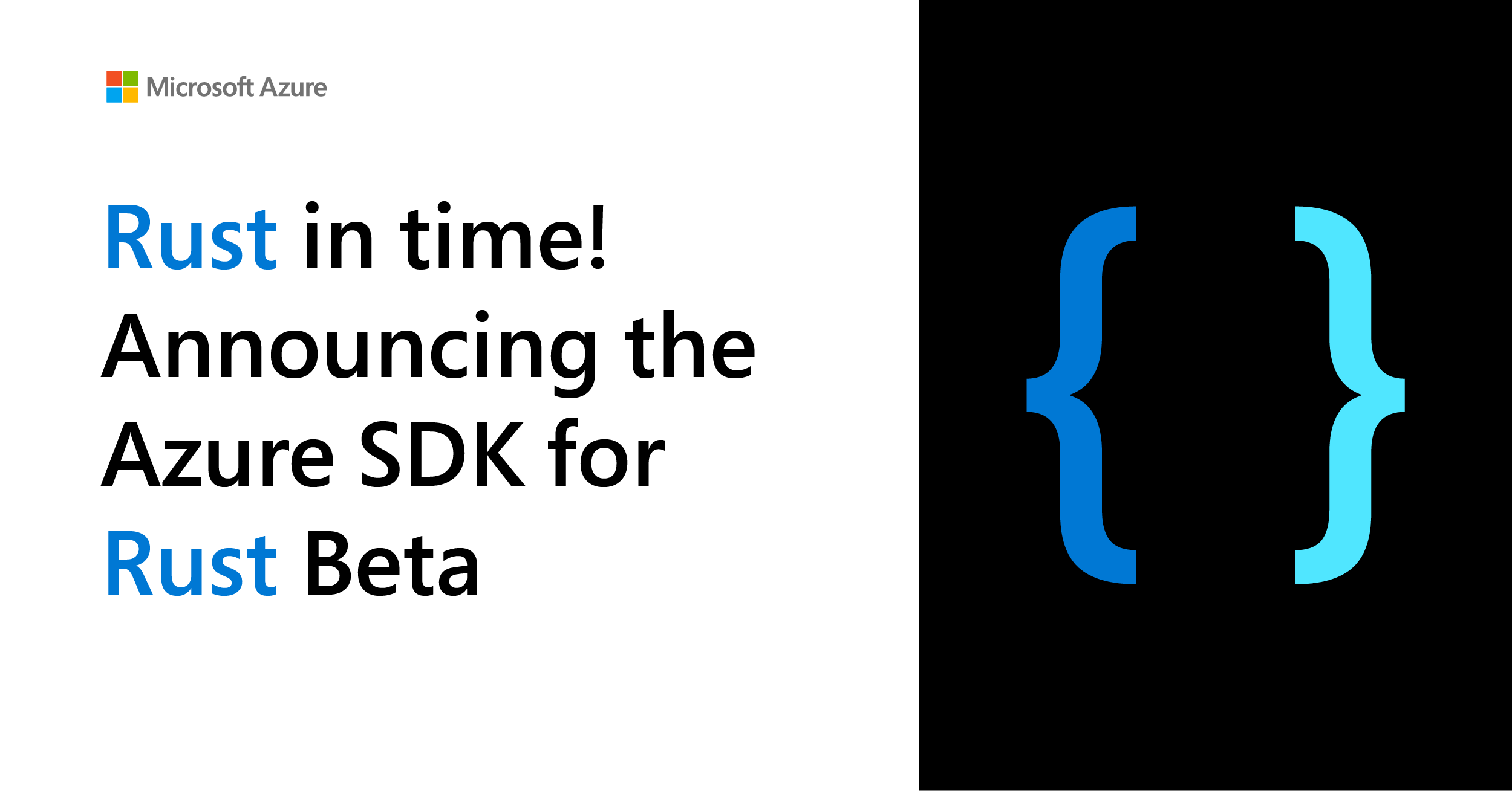 RonnieOnAzure's tweet card. Announcing the first beta release for the Official Azure SDK for Rust! 🎉 These releases include libraries for Identity, Key Vault secrets & keys, Event Hubs, and Cosmos DB. These libraries are...