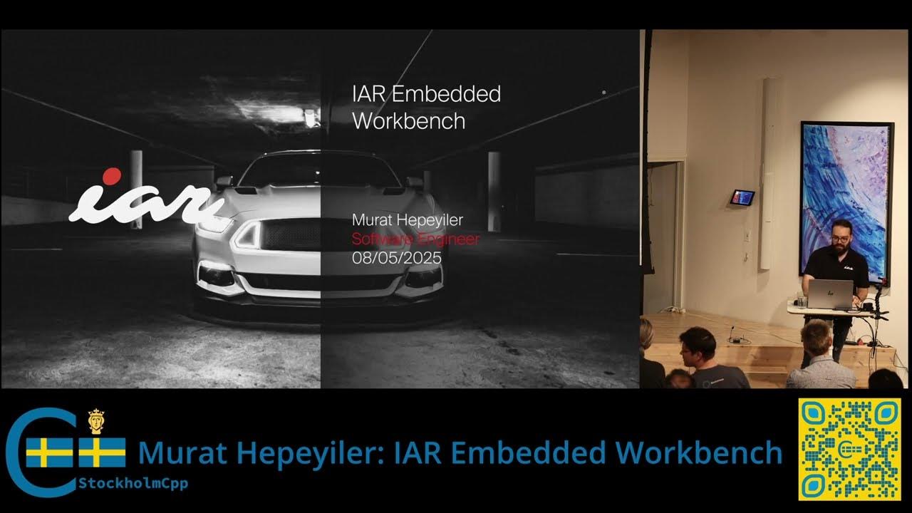 SwedenCpp's tweet card. Murat Hepeyiler: IAR Embedded Workbench