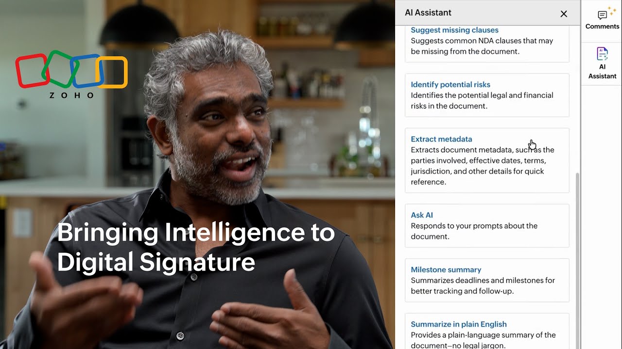 rajuv's tweet card. Bringing Intelligence to Digital Signature