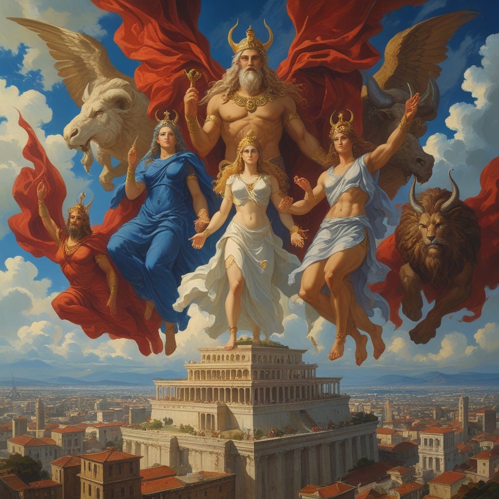 shortdrops_tt's tweet card. When Gods Need Politics