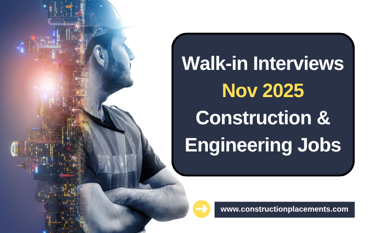 cxplacements's tweet card. Apply and attend walk-in interviews and job interview drives for engineering and construction jobs from 18th Nov. to 30th Nov. 2025