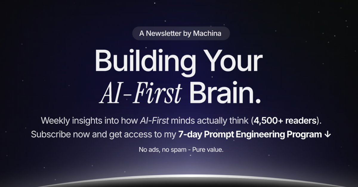 EXM7777's tweet card. Every week, I break down exactly how AI-First minds work. Not just what we build, but how we think. The cognitive architecture behind the systems, the mental models that turn problems into opportun...