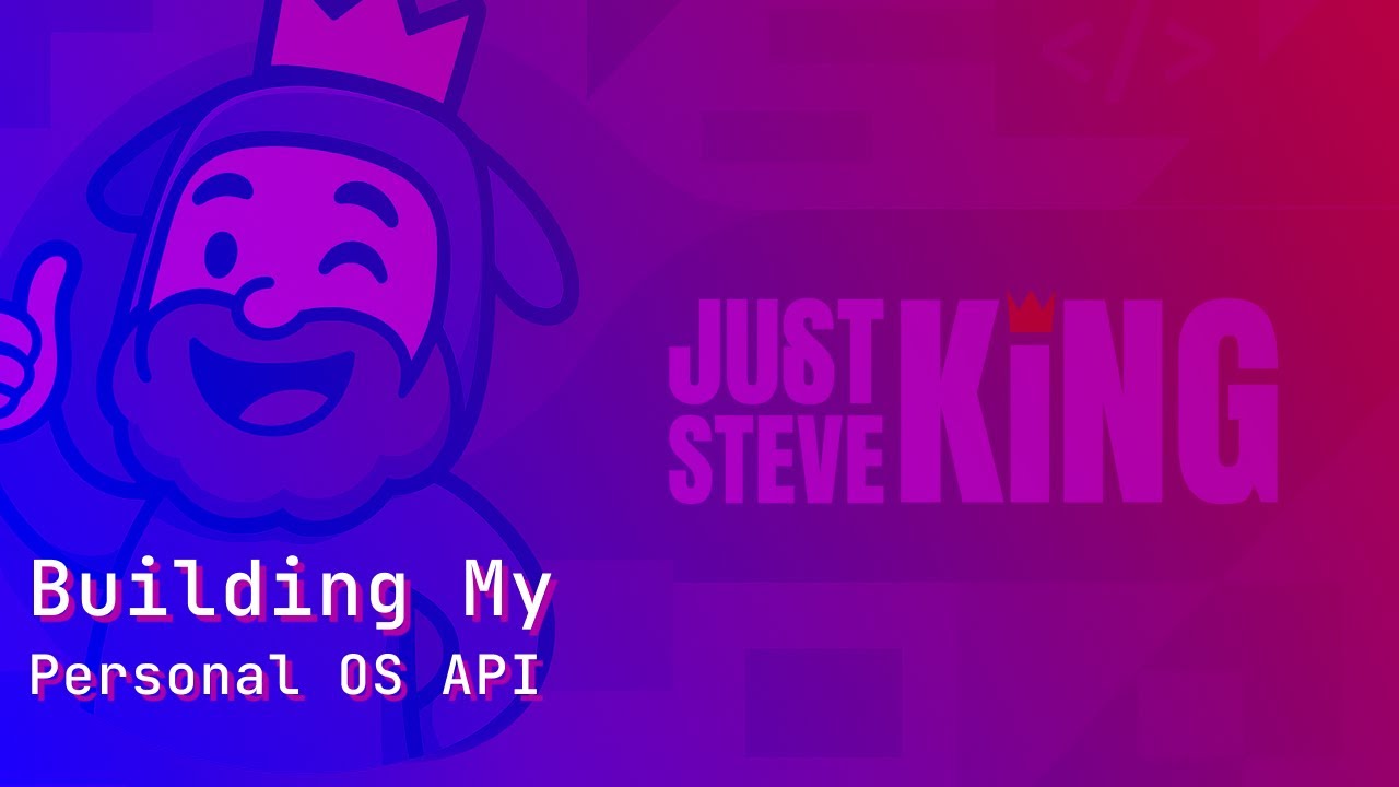JustSteveKing's tweet card. Building My Personal OS API
