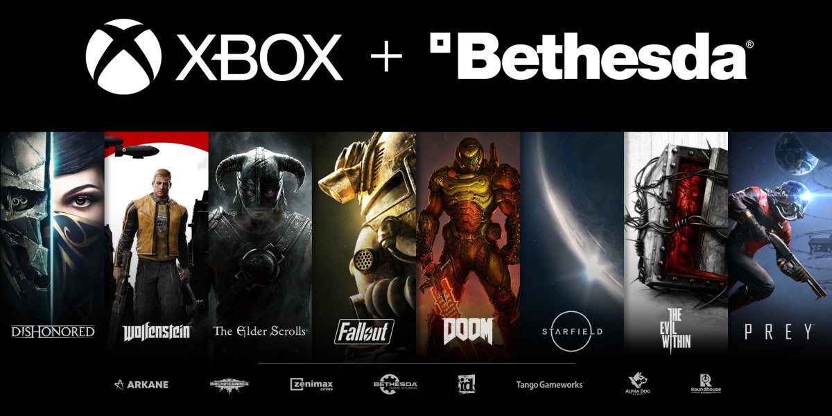 GIBiz's tweet card. Microsoft has announced the surprise acquisition of ZeniMax Media, the parent company of Bethesda Softworks.