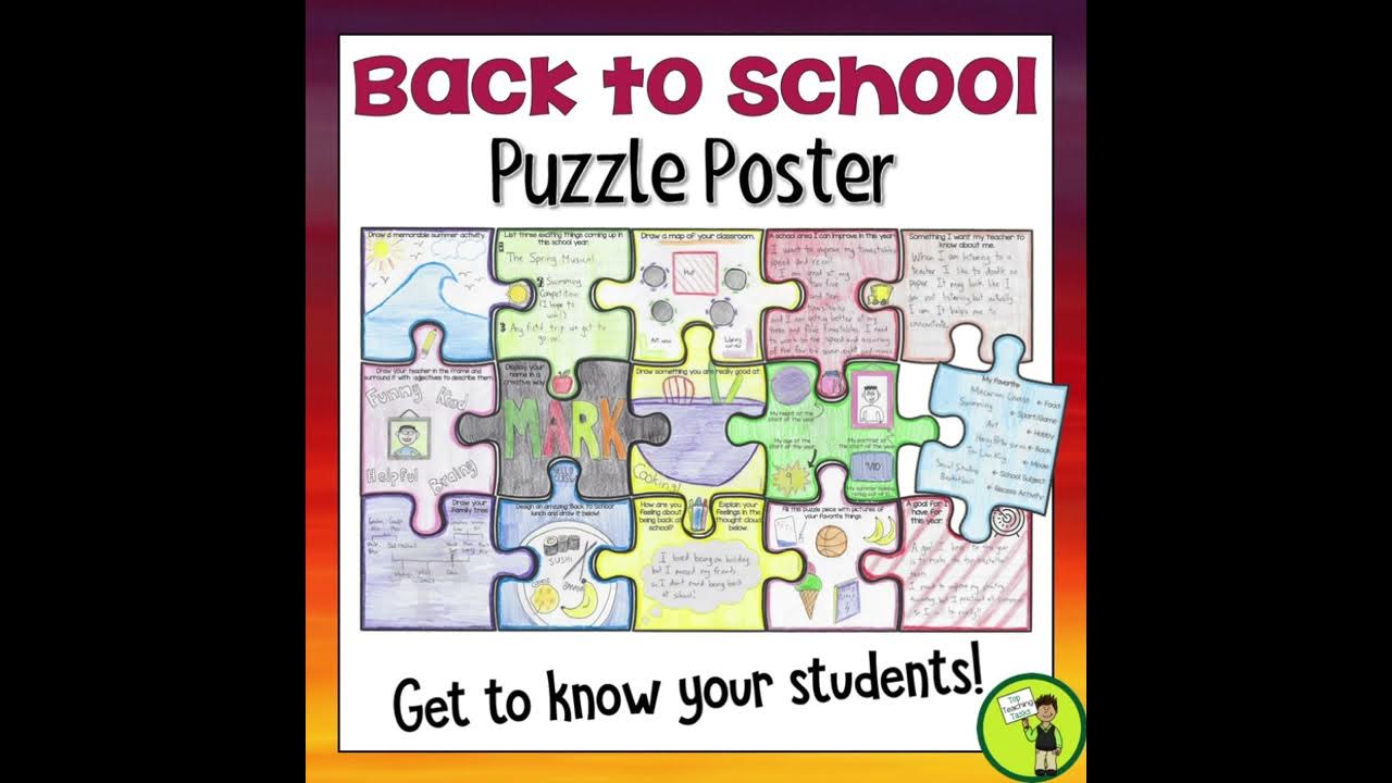 topteachingtask's tweet card. Back to School Puzzle