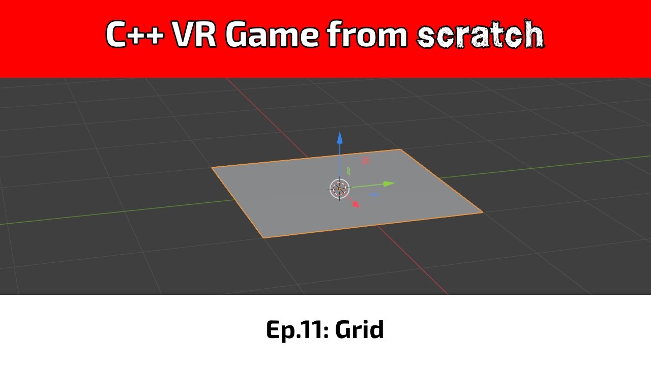 omigamedev's tweet card. C++ VR Game from scratch: E11 - Grid