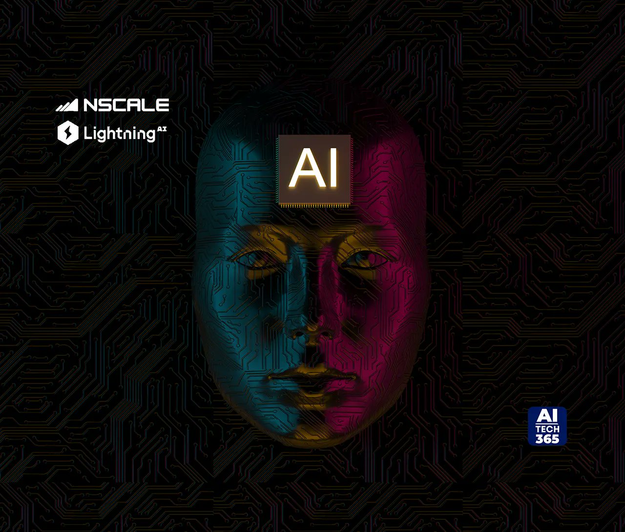 AITech365's tweet card. Nscale & Lightning AI announced a strategic partnership bringing together intuitive AI development tools and scalable cloud infrastructure...