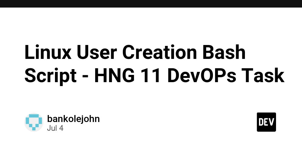 adevopsgirl_'s tweet card. Technical Article Automating User Creation in Linux with a Bash Script As a...