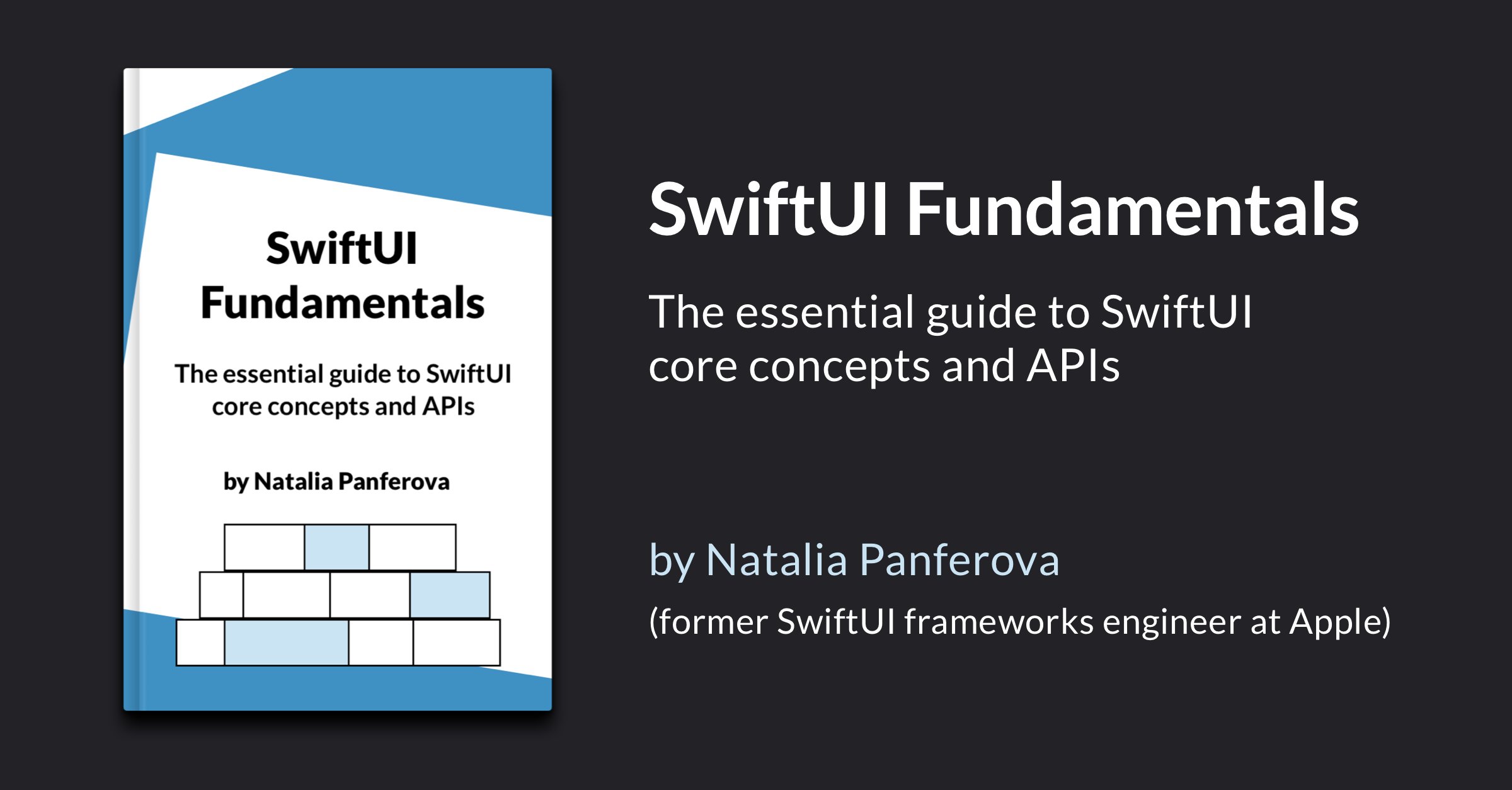 natpanferova's tweet card. The essential guide to SwiftUI core concepts and APIs