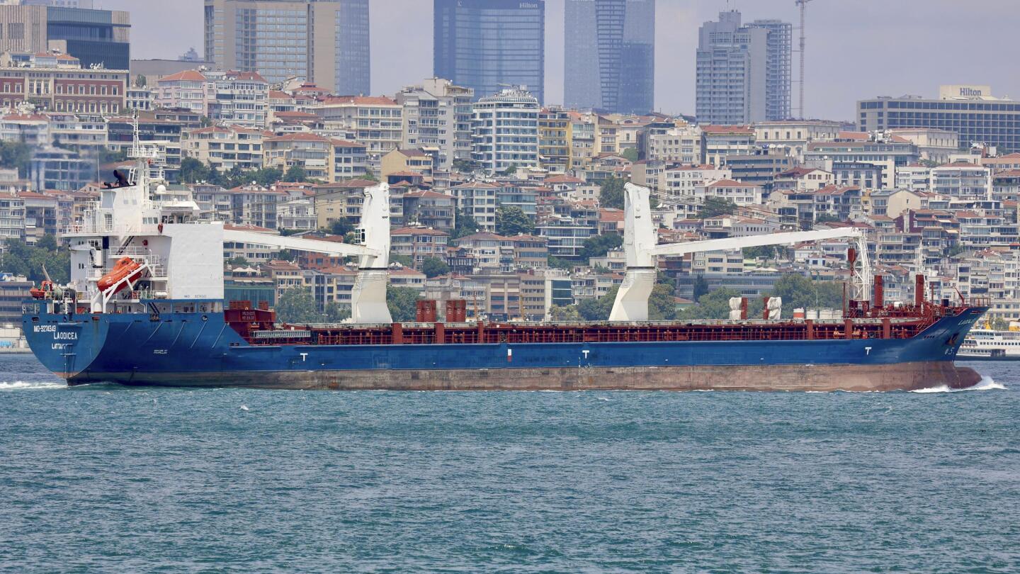 zkaram's tweet card. BEIRUT (AP) — When the bulk cargo ship Laodicea docked in Lebanon last summer, Ukrainian diplomats said the vessel was carrying grain stolen by Russia and urged Lebanese officials to impound the ship.
