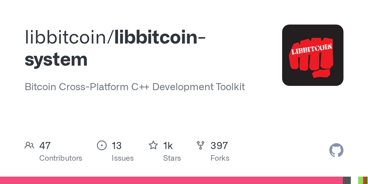 evoskuil's tweet card. Bitcoin Cross-Platform C++ Development Toolkit. Contribute to libbitcoin/libbitcoin-system development by creating an account on GitHub.