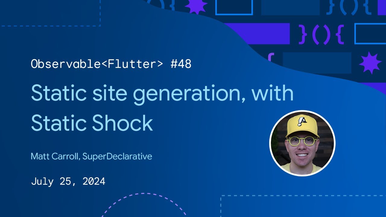 craig_labenz's tweet card. Static site generation with Static Shock | Observable Flutter #48
