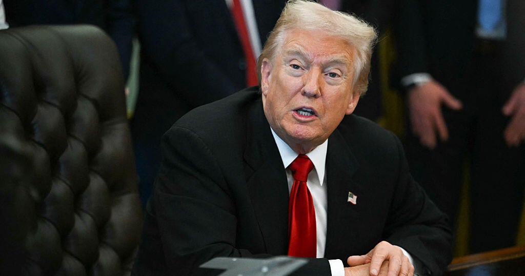 CBSNews's tweet card. President Trump accused Democrats of using what he calls the "Epstein hoax" to defect blame for the government shutdown.