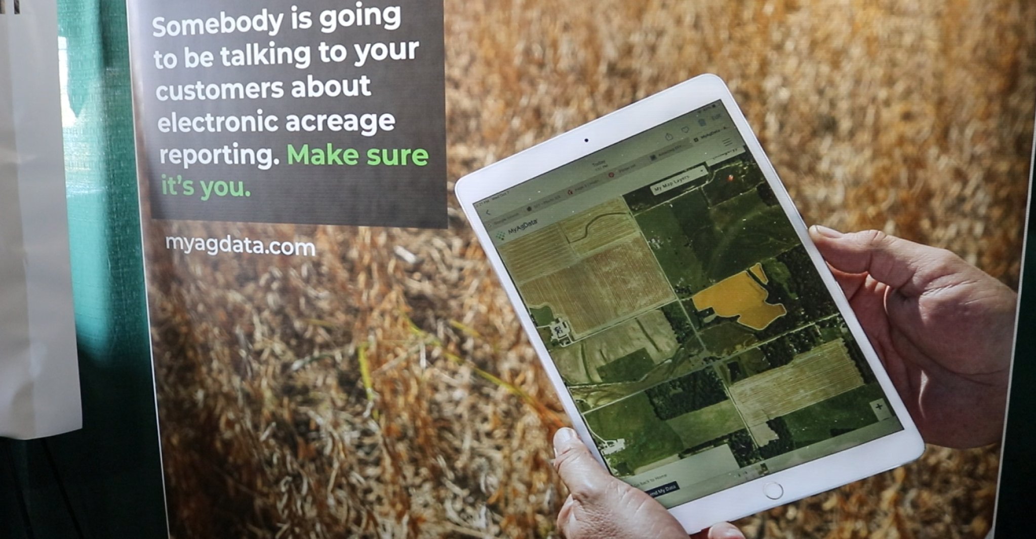 MyAgData's tweet card. MyAgData is the only USDA-approved vendor at this point for the digital acreage reporting, which was authorized by the 2012 farm bill.