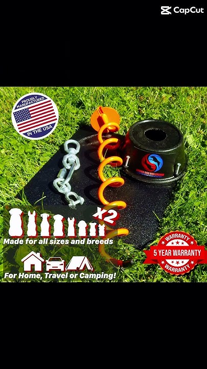 2DogsNoTangles's tweet card. Got Big Dogs? Get the best dog tie out stake that is tangle-free for...