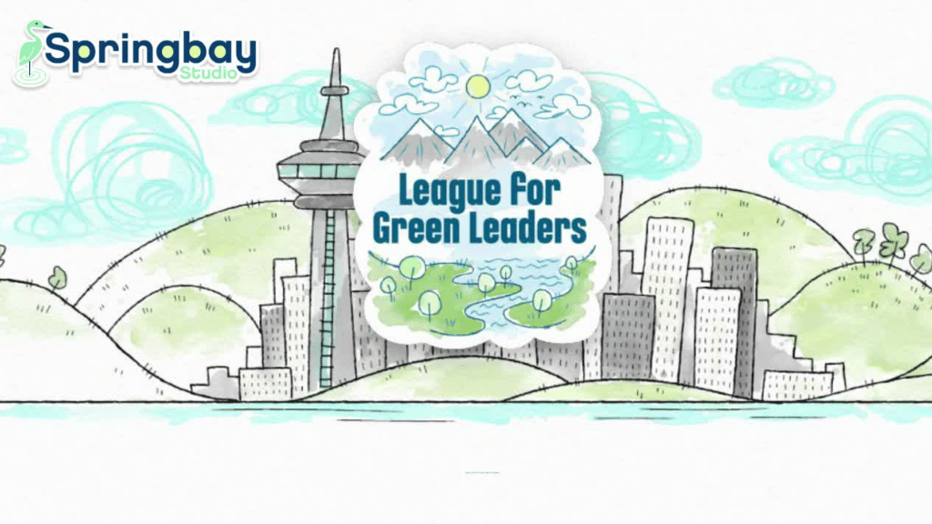 SpringbayStudio's tweet card. COP 30 International League for Green Leaders Competition