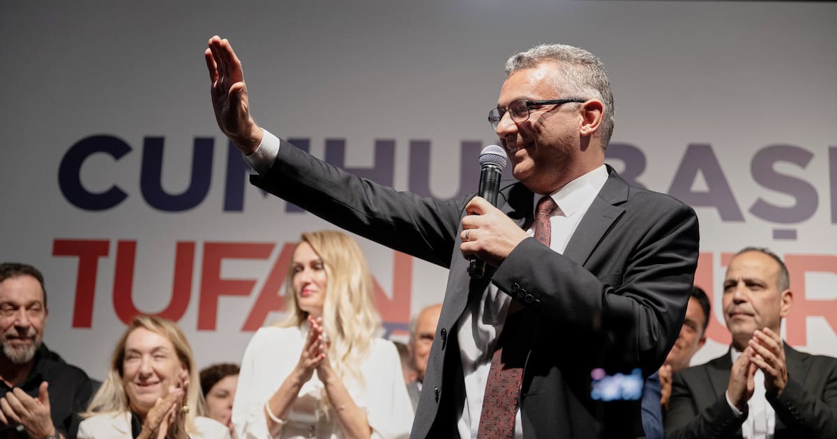 Noria_Research's tweet card. Favorable à la réunification de l’île, le social-démocrate Tufan Erhürman a causé la surprise en remportant l’élection présidentielle de la petite république chypriote-turque contre le candidat...