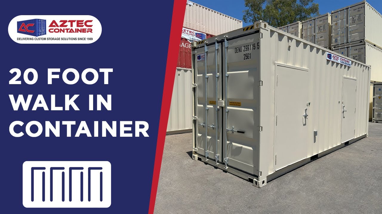 AztecContainers's tweet card. 20 Foot Walk-In Container for Sale | Secure Storage & Easy Access |...