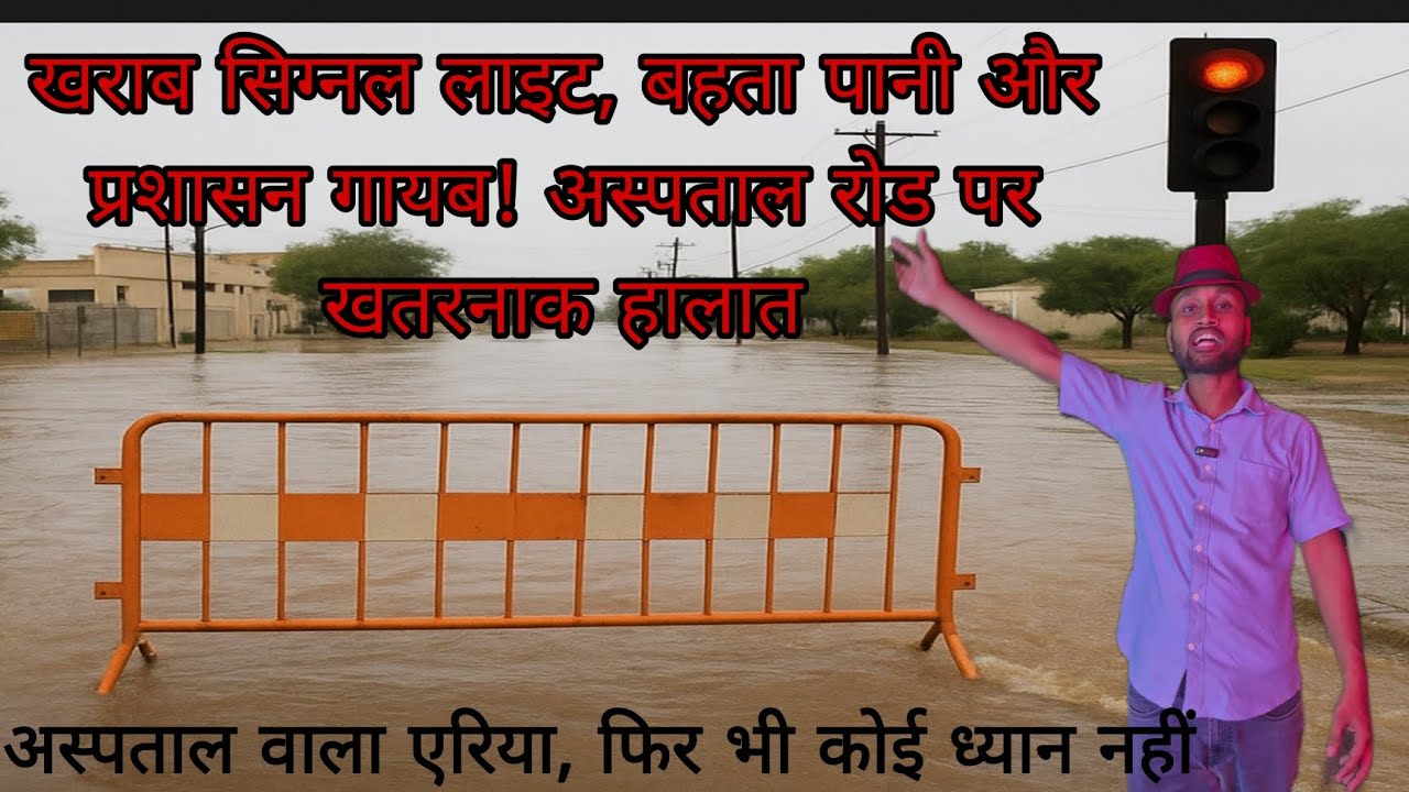 RProgrammer's tweet card. सिग्नल बंद, नाला चालू! अस्पताल के सामने लापरवाही का भंडाफोड़ ||...