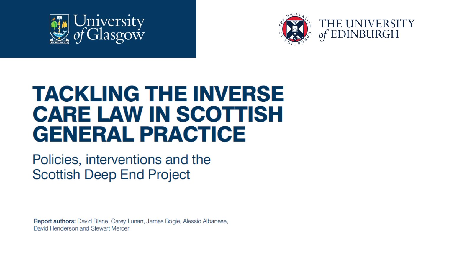 dnblane's tweet card. This external report, funded by the Health Foundation, explores the inverse care law in Scottish general practice.