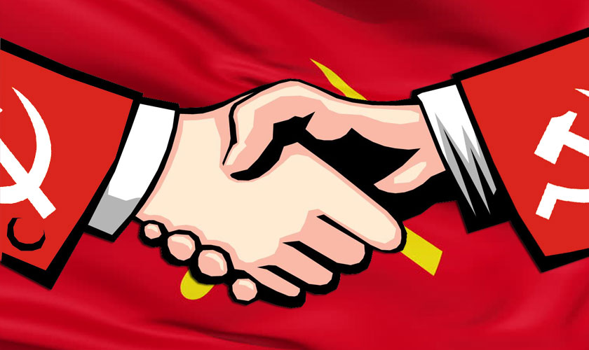 Rato_pati's tweet card. पछिल्ला केही हप्ताको प्रयास स्वरूप पुष्पकमल दाहाल ‘प्रचण्ड’ र माधव नेपाल नेतृत्वका दुई कम्युनिस्ट पार्टीहरूका केही टाउकालगायत फुटकर घटकबिच एकता