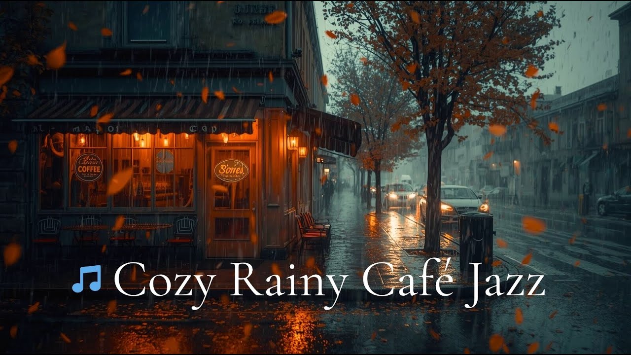 ninhpn's tweet card. ☕ Cozy Rainy Café — Relaxing Piano Jazz Ambience with Rain & Coffee...