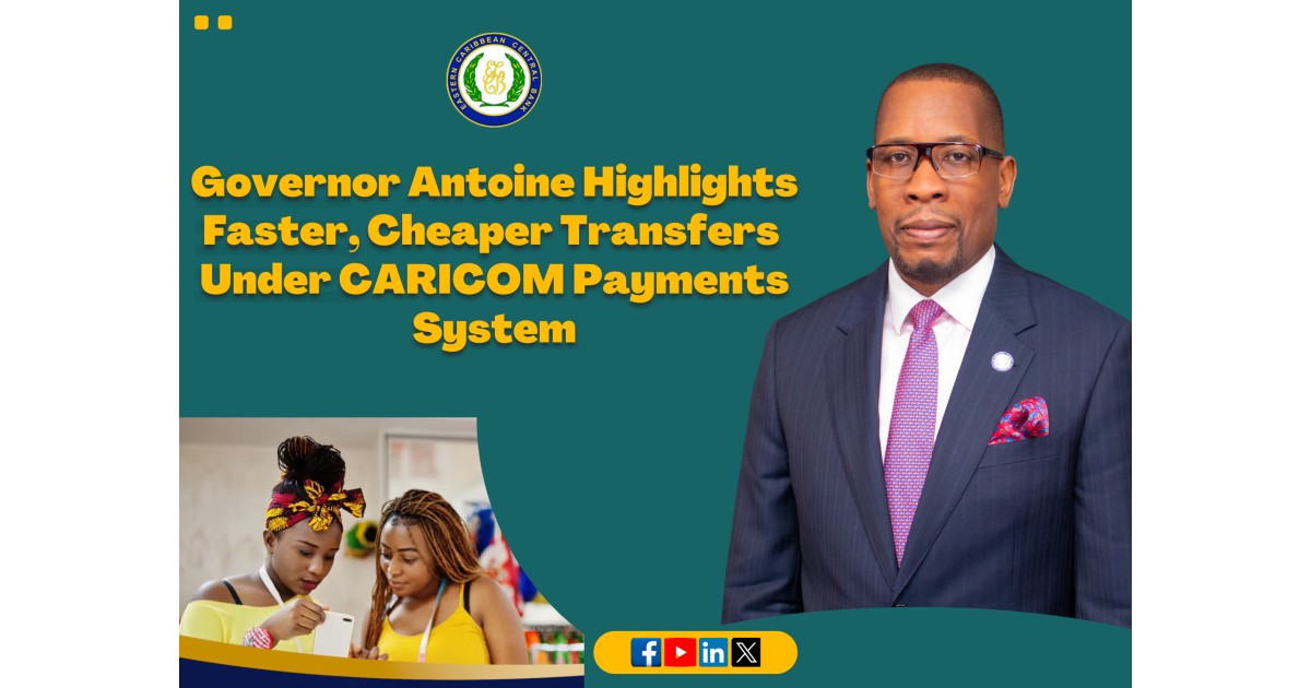 ECCBConnects's tweet card. Governor of the Eastern Caribbean Central Bank ECCB Timothy N J Antoine says the soontobepiloted CARICOM Payments and Settlement System CAPSS will boost trade a