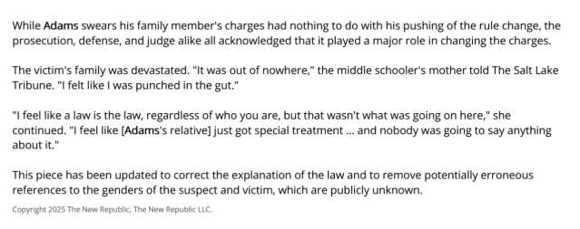 GOPpredators's tweet card. J. Stuart Adams is the Republican President of the Utah State Senate. He told a colleague, Sen. Kirk Cullimore, about his granddaughter’s legal troubles (charged with child rape and child sod…