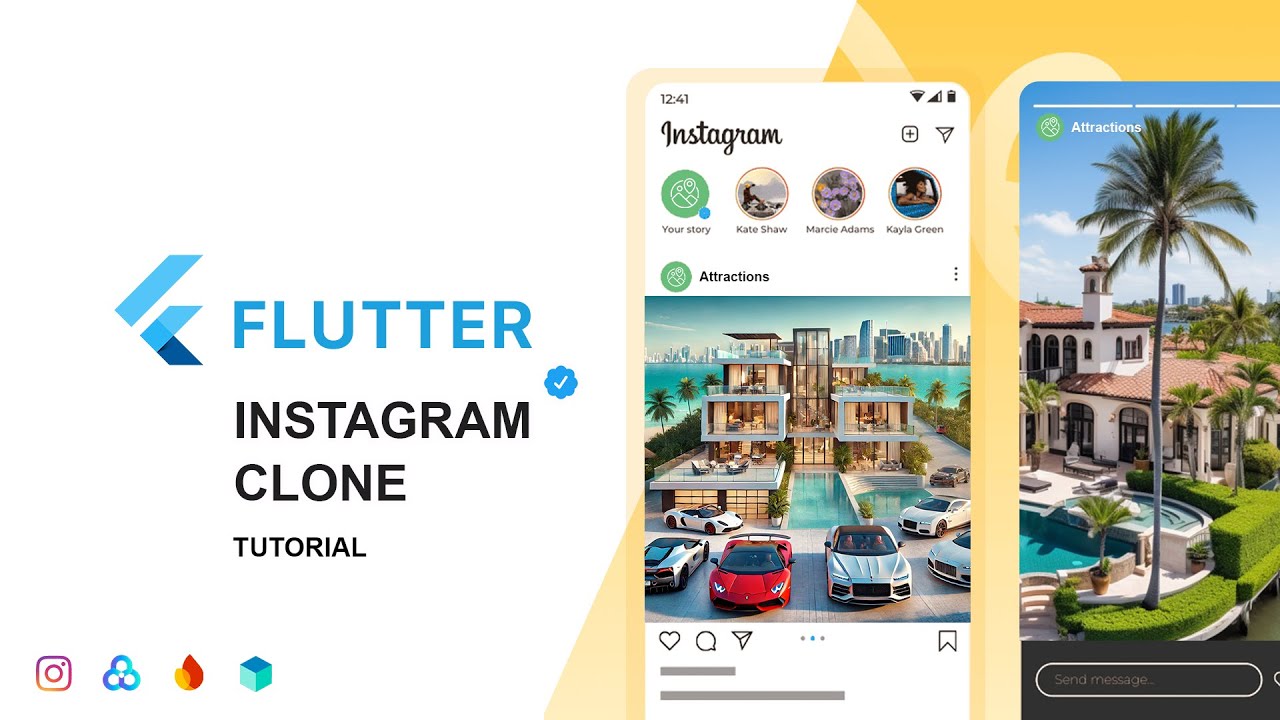 ProgramsArt's tweet card. Flutter Instagram Clone | Create Profile Screen