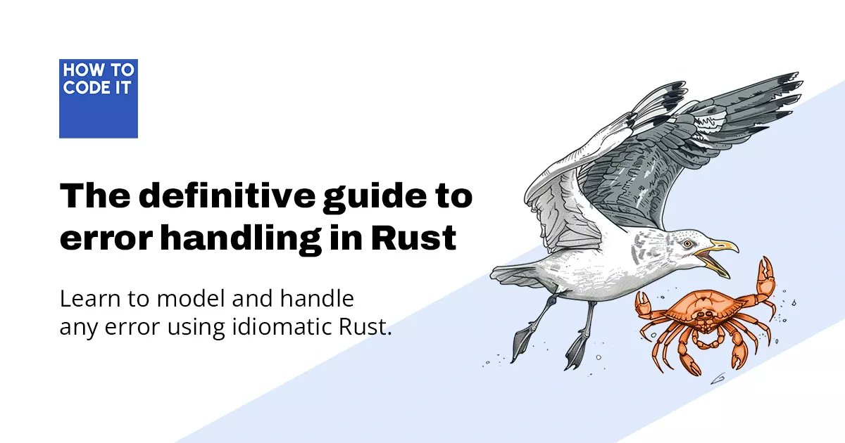 how_to_code_it's tweet card. Learn to model and handle any error using idomatic Rust.